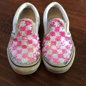 Vans Slip on flipping sequins skate shoe